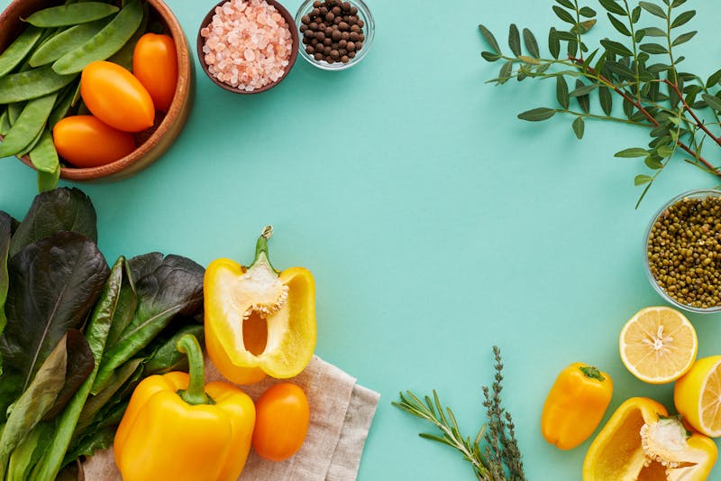 Beautifully arranged fresh ingredients at Cafe Rio